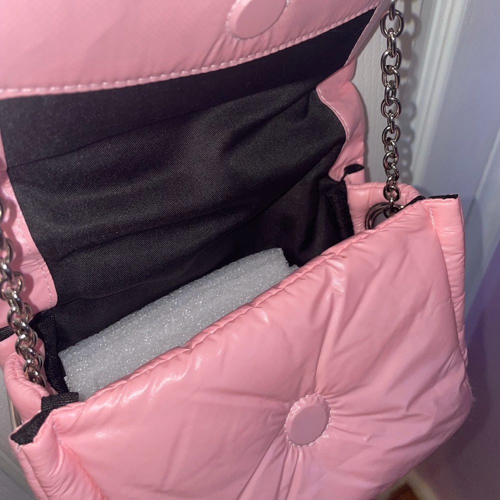 Pink Nylon Crossbody Bag